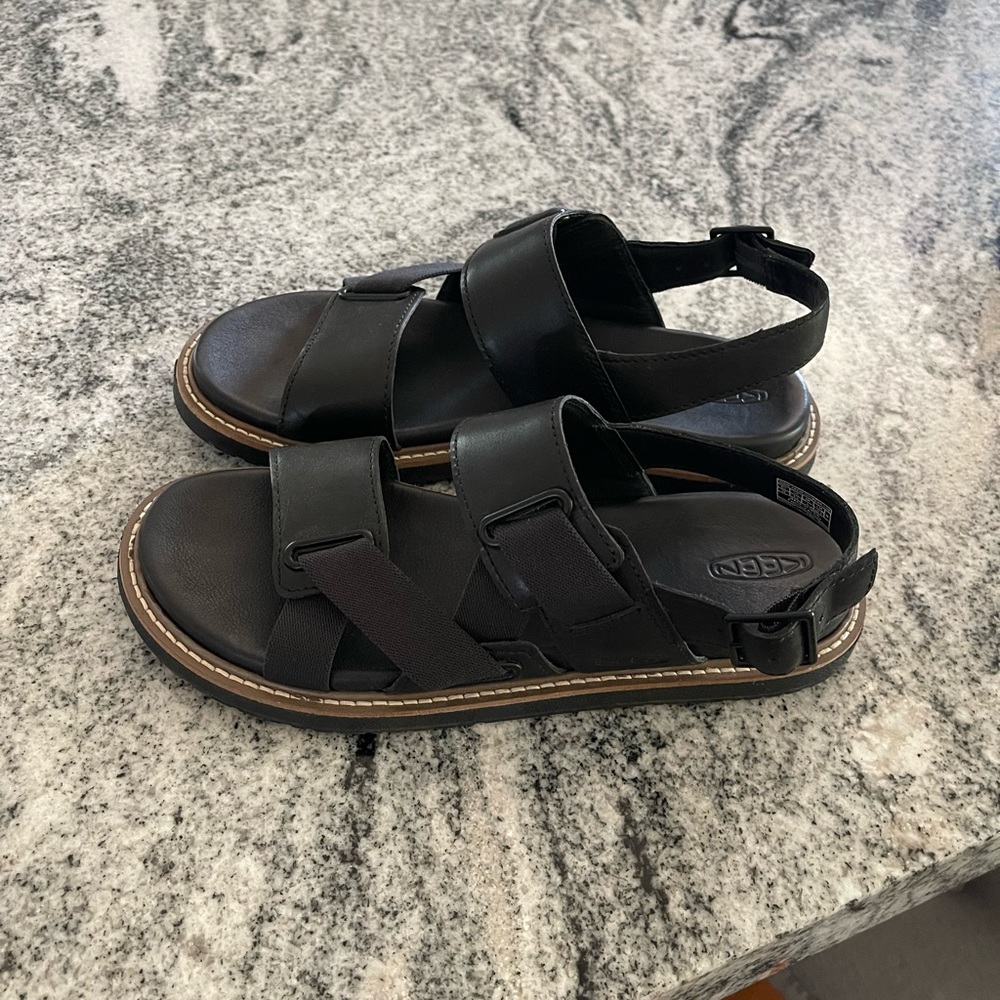 Keen Womens Lana Z-Strap Leather black Sandal